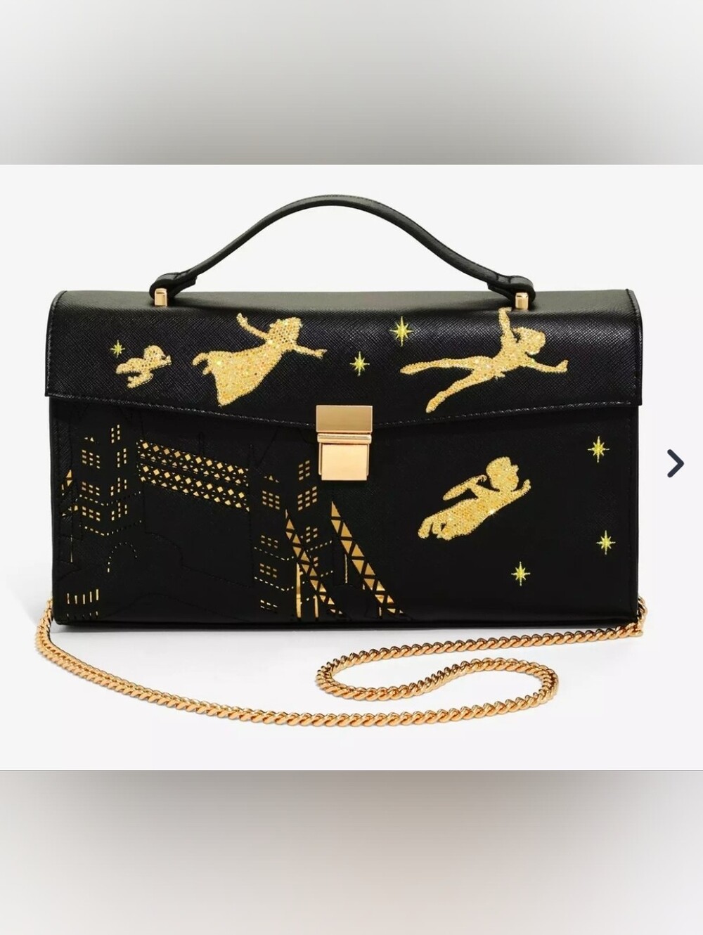 Peter Pan Black Crossbody Bag
